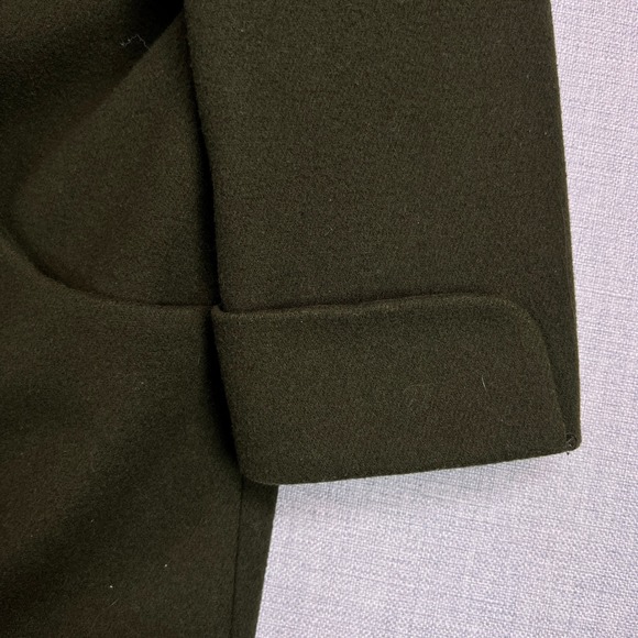 Donnybrook Wool Overcoat Double Breasted Women 16P Dark Green Classic Ukraine - Picture 3 of 12